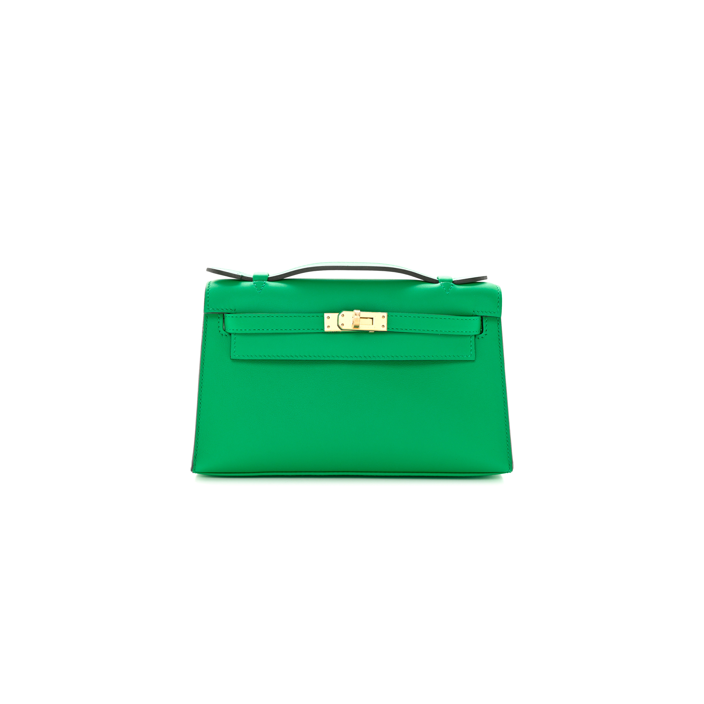 HERMÈS SWIFT KELLY POCHETTE CLUTCH MENTHE (22*14*7cm) 